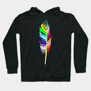 colourfull feather Hoodie